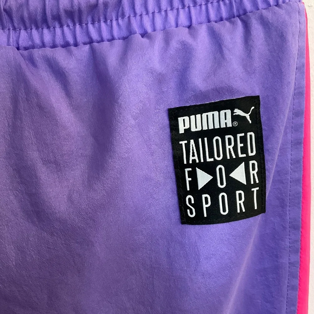 Retro 90’s vibe Puma sports pants in purple, pink, and black - size medium - Picture 4 of 7